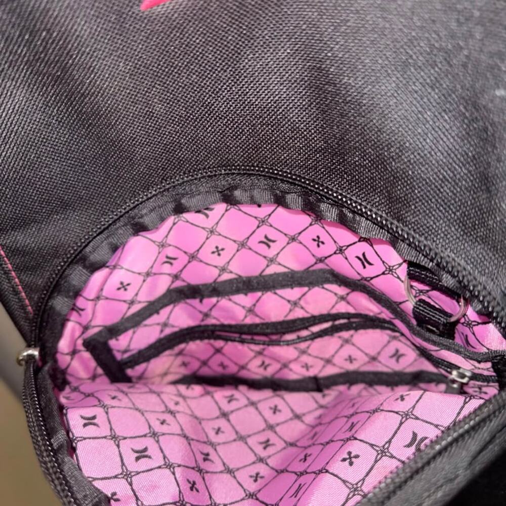 Hurley Backpack - Black with Pink Accents - Picture 4 of 9